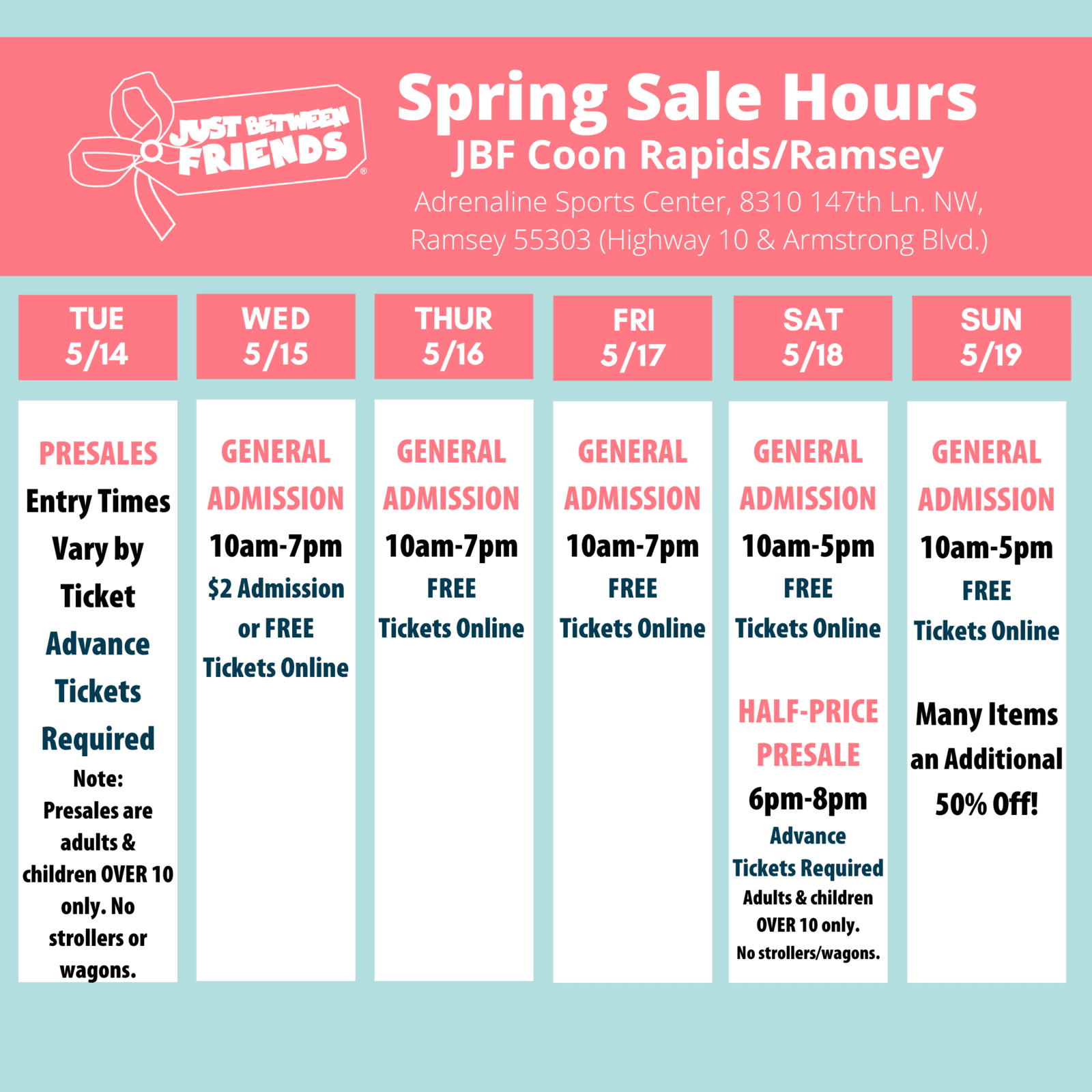 SALE SCHEDULE